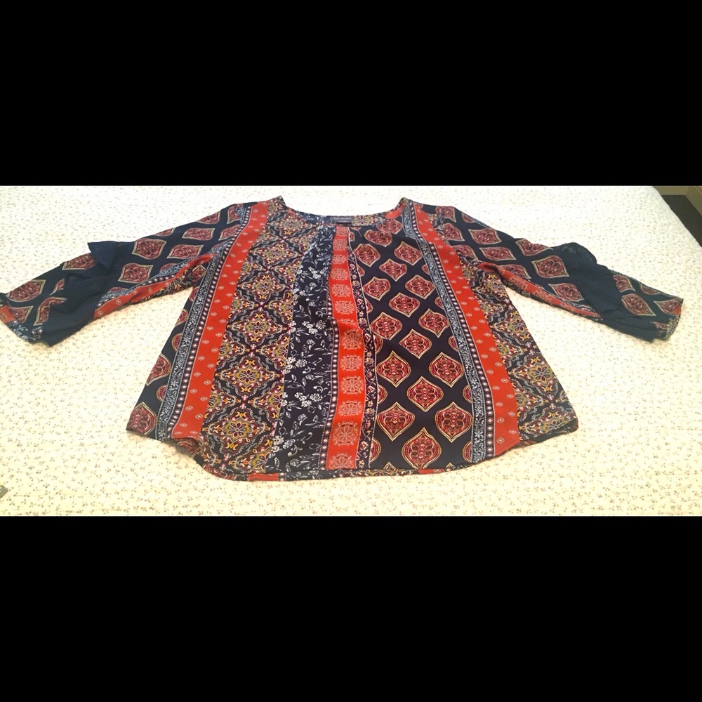 VAN HUESEN Peasant style blouse